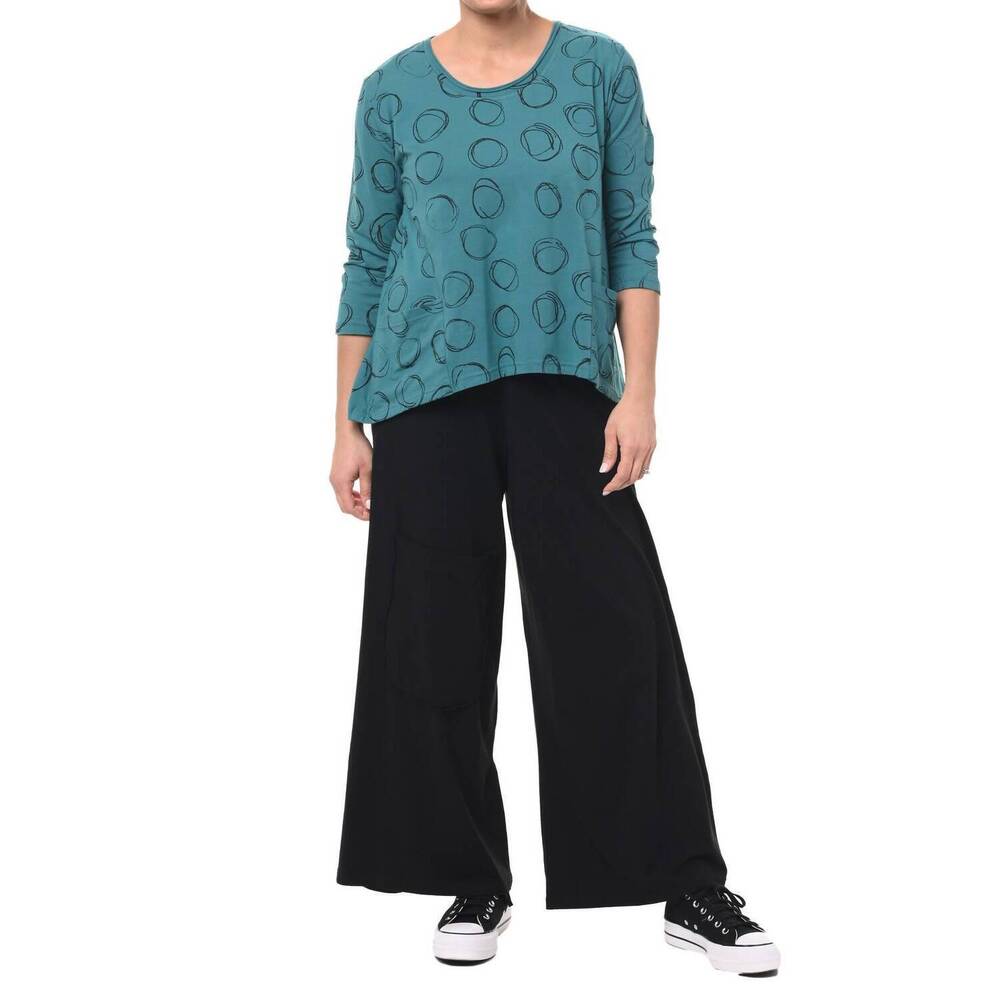 NEW TULIP CLOTHING kelly pullover in teal orbit